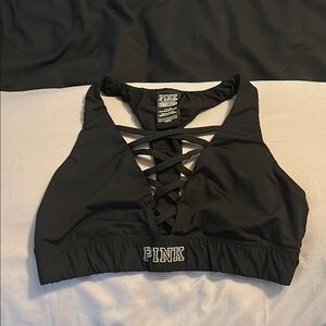 PINK Victoria's Secret Black Strappy Bra